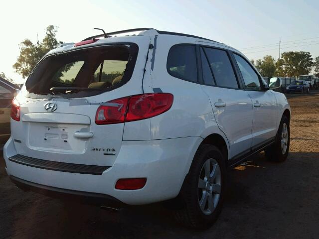 5NMSH73E29H301271 - 2009 HYUNDAI SANTA FE WHITE photo 4