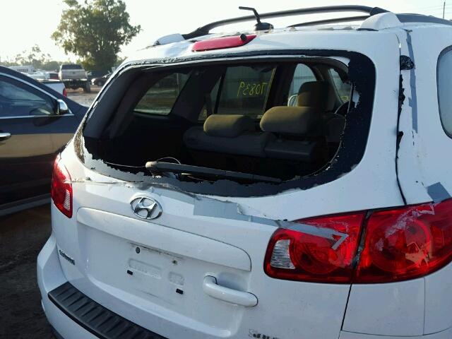 5NMSH73E29H301271 - 2009 HYUNDAI SANTA FE WHITE photo 9