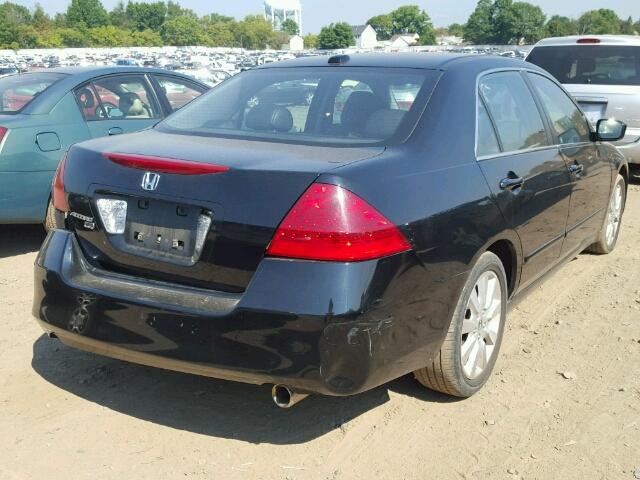 1HGCM66897A035904 - 2007 HONDA ACCORD EX BLACK photo 4