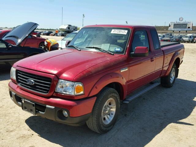 1FTYR14E39PA31722 - 2009 FORD RANGER RED photo 2