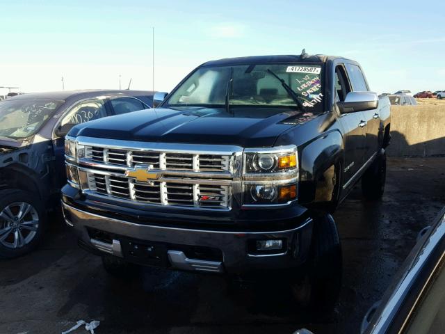 3GCUKSECXFG458627 - 2015 CHEVROLET SILVERADO BLACK photo 2