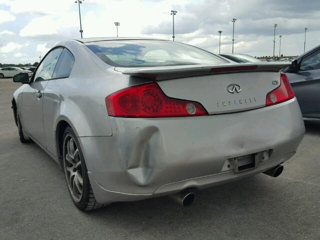 JNKCV54E05M412323 - 2005 INFINITI G35 SILVER photo 3