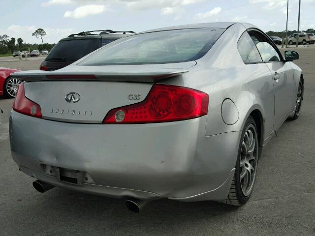 JNKCV54E05M412323 - 2005 INFINITI G35 SILVER photo 4