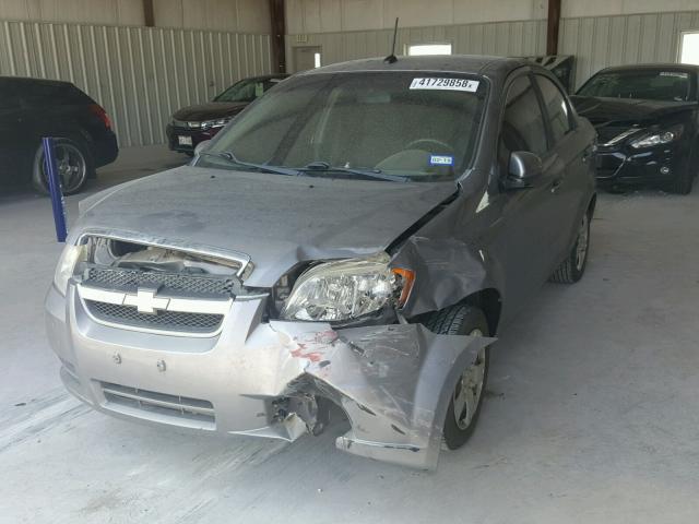 KL1TD5DE6BB184895 - 2011 CHEVROLET AVEO LS GRAY photo 2