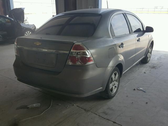 KL1TD5DE6BB184895 - 2011 CHEVROLET AVEO LS GRAY photo 4