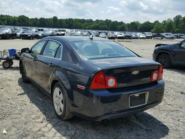 1G1ZG57B594157965 - 2009 CHEVROLET MALIBU LS BLACK photo 3