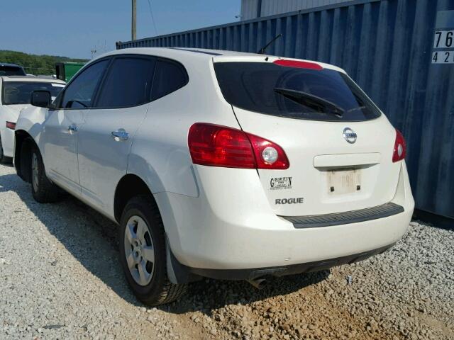 JN8AS5MT1AW019787 - 2010 NISSAN ROGUE S WHITE photo 3