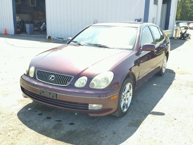 JT8BL69S210004848 - 2001 LEXUS GS 430 MAROON photo 2