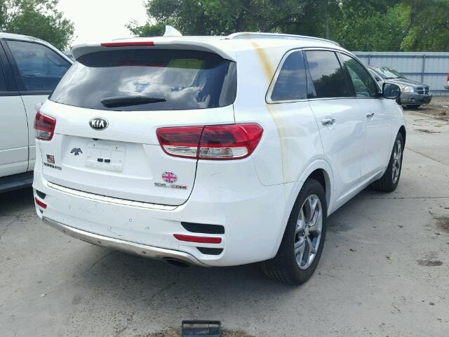 5XYPK4A19GG114557 - 2016 KIA SORENTO SX WHITE photo 4