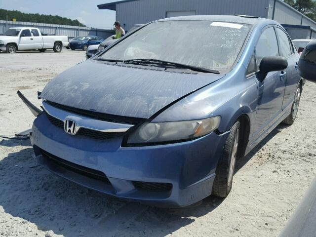 2HGFA1F54AH510365 - 2010 HONDA CIVIC LX BLUE photo 2