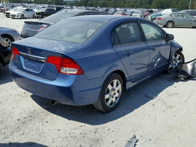 2HGFA1F54AH510365 - 2010 HONDA CIVIC LX BLUE photo 4