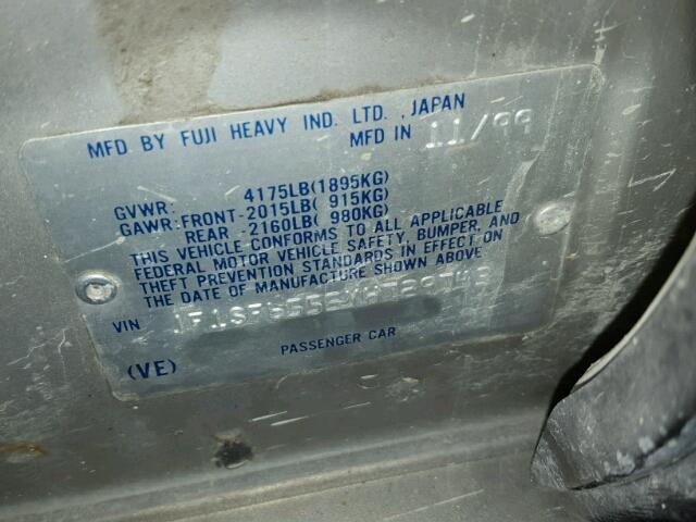 JF1SF6555YH729743 - 2000 SUBARU FORESTER S 金色 照片 10