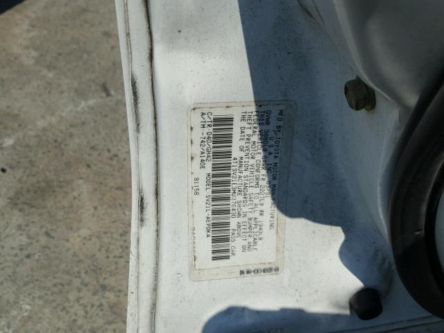 4T1SV21E3MU376430 - 1991 TOYOTA CAMRY DLX 白色 照片 10