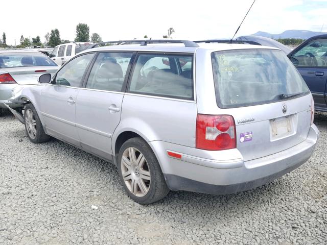 WVWYU63B65E108334 - 2005 VOLKSWAGEN PASSAT GLX 银色 照片 3