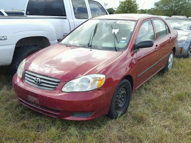 1NXBR32E63Z190078 - 2003 TOYOTA COROLLA RED photo 2