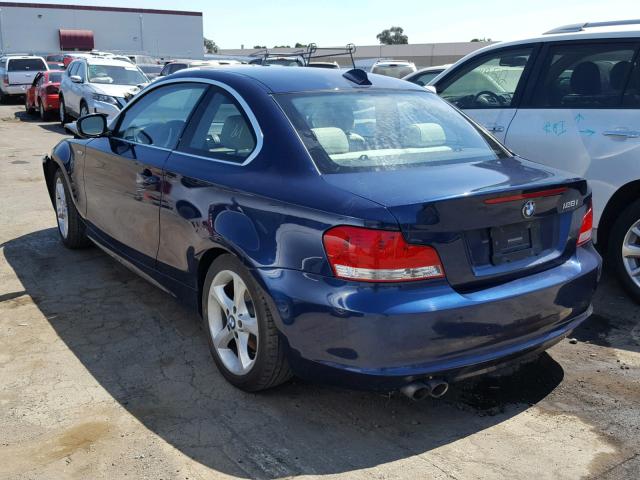 WBAUP9C50AVL89233 - 2010 BMW 128 I BLUE photo 3