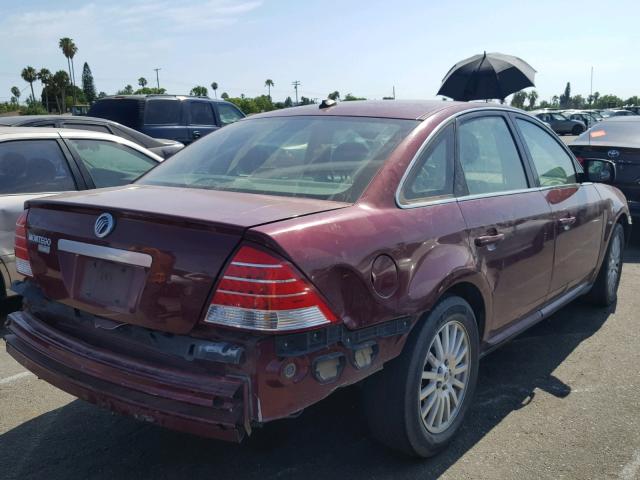 1MEHM42197G613741 - 2007 MERCURY MONTEGO PR 勃艮第红 照片 4