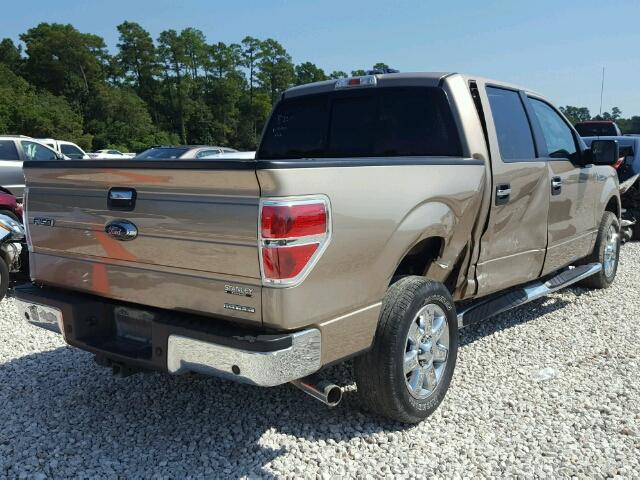 1FTFW1CF0DKE80498 - 2013 FORD F150 GOLD photo 4