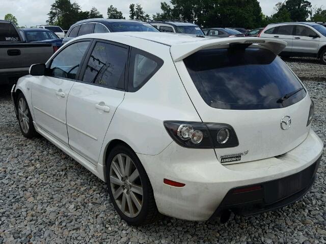 JM1BK34LX81149756 - 2008 MAZDA SPEED 3 WHITE photo 3