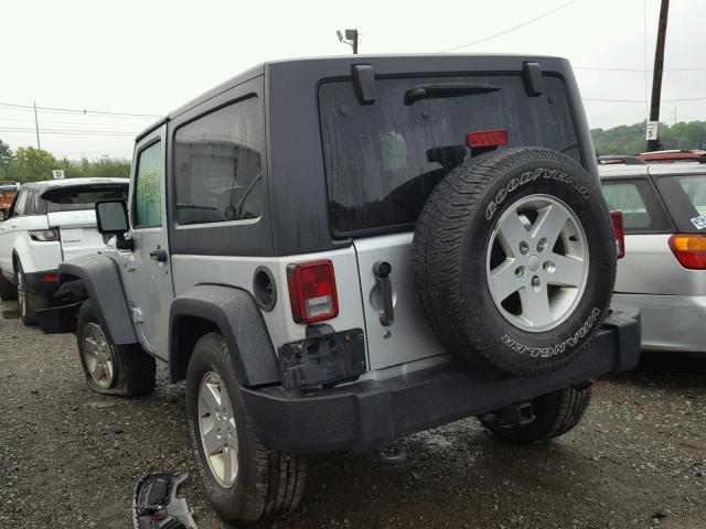 1J4AA2D13BL550126 - 2011 JEEP WRANGLER S SILVER photo 3