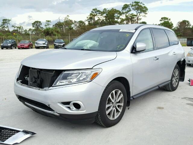 5N1AR2MN6EC734526 - 2014 NISSAN PATHFINDER SILVER photo 2