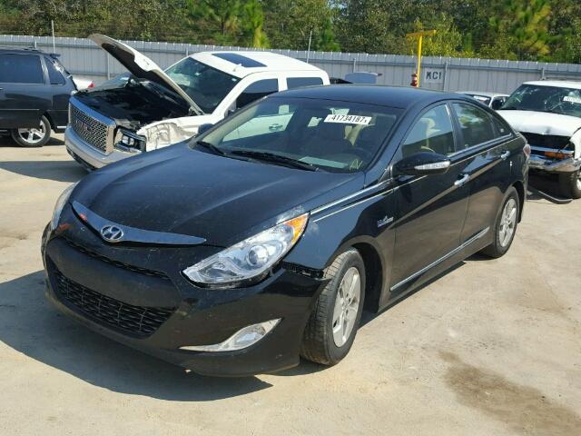 KMHEC4A44BA001523 - 2011 HYUNDAI SONATA HYB BLACK photo 2