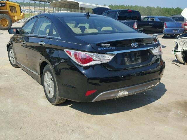 KMHEC4A44BA001523 - 2011 HYUNDAI SONATA HYB BLACK photo 3