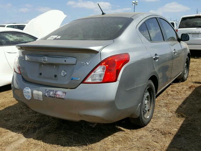 3N1CN7AP1CL942197 - 2012 NISSAN VERSA GRAY photo 4