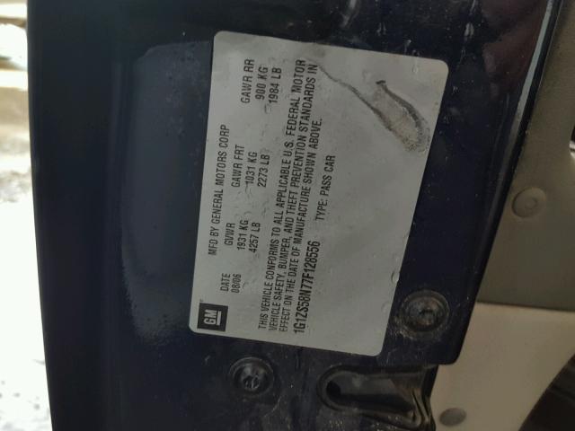 1G1ZS58N77F128556 - 2007 CHEVROLET MALIBU LS Mavi foto 10