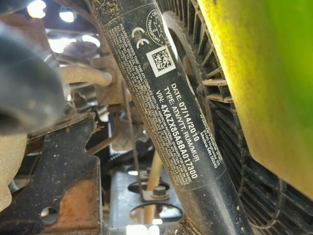 4XAZX85A8BA017300 - 2011 POLARIS SPORTSMAN GREEN photo 10