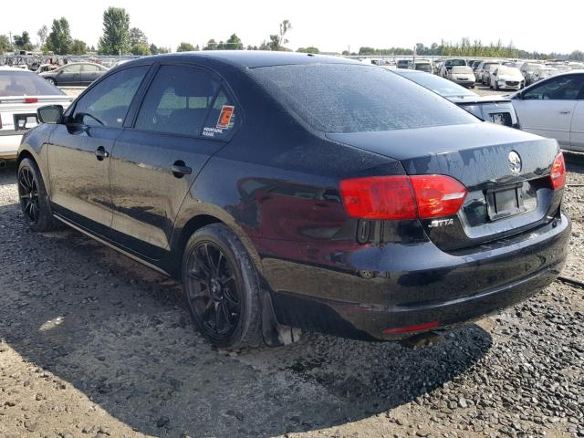 3VW2K7AJ6CM423991 - 2012 VOLKSWAGEN JETTA BASE Սև լուսանկար 3
