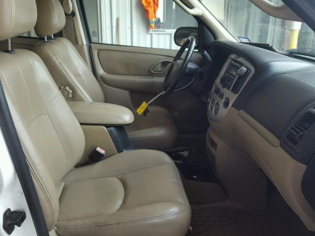 4F2CZ06194KM09322 - 2004 MAZDA TRIBUTE ES WHITE photo 5