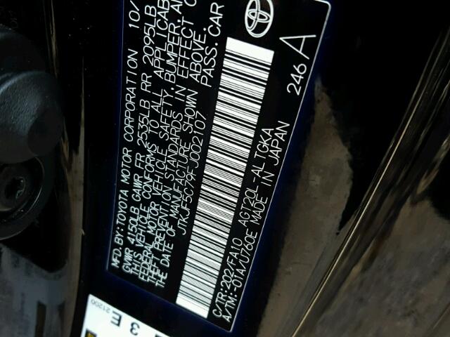 JTKJF5C79FJ002107 - 2015 TOYOTA SCION TC 黑色 照片 10