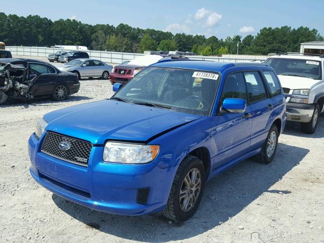 JF1SG66668H707092 - 2008 SUBARU FORESTER S BLUE photo 2