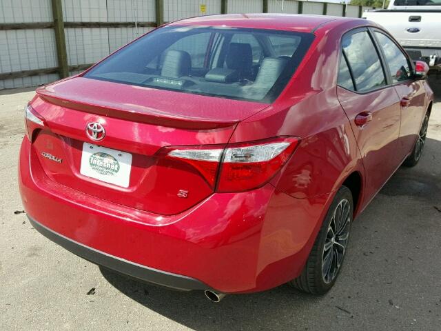 5YFBURHE0FP225373 - 2015 TOYOTA COROLLA L RED photo 4