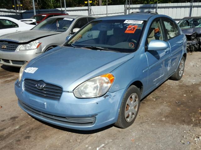 KMHCN46C76U026230 - 2006 HYUNDAI ACCENT GLS BLUE photo 2