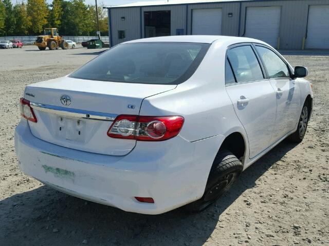 2T1BU4EE6DC122771 - 2013 TOYOTA COROLLA BA WHITE photo 4