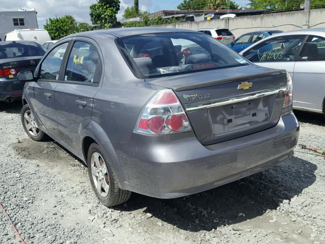 KL1TD5DE9BB191307 - 2011 CHEVROLET AVEO LS GRAY photo 3