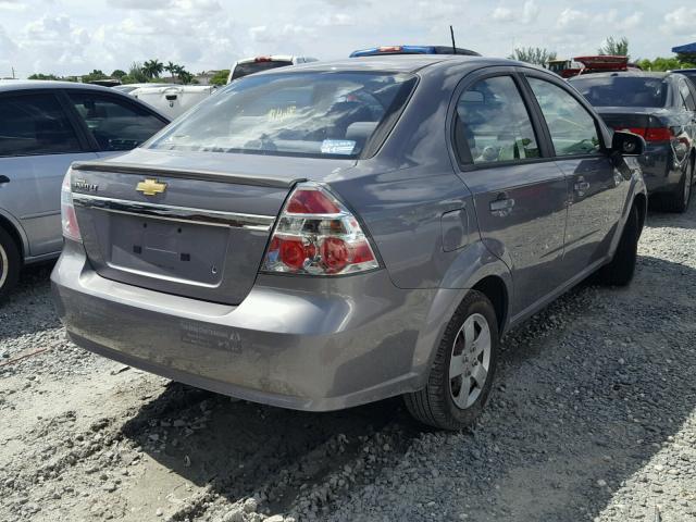 KL1TD5DE9BB191307 - 2011 CHEVROLET AVEO LS GRAY photo 4
