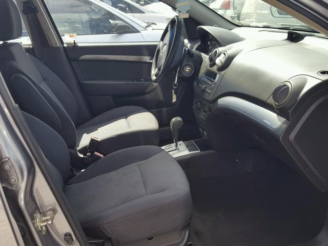 KL1TD5DE9BB191307 - 2011 CHEVROLET AVEO LS GRAY photo 5