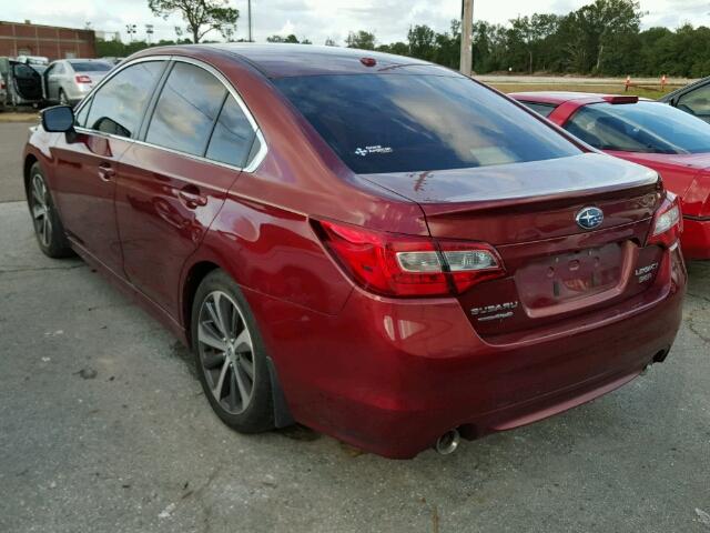 4S3BNEJ65F3014218 - 2015 SUBARU LEGACY RED photo 3