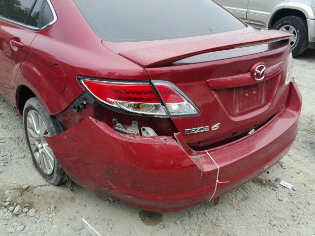 1YVHP82A095M05921 - 2009 MAZDA 6 RED photo 9