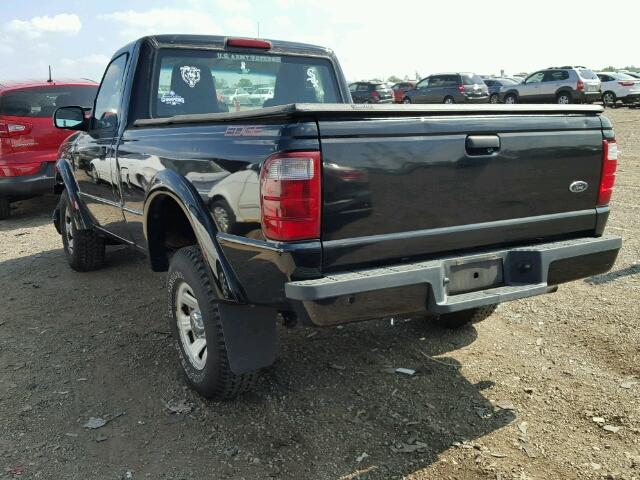 1FTYR10U45PA19554 - 2005 FORD RANGER BLACK photo 3