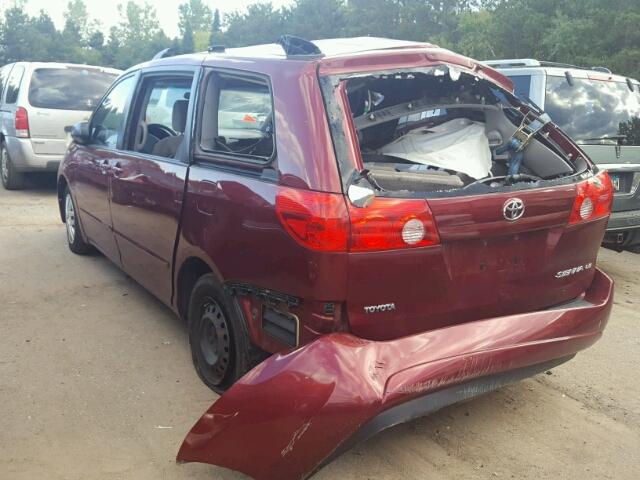 5TDZK23C79S248050 - 2009 TOYOTA SIENNA MAROON photo 3