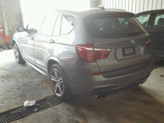 5UXWX7C55E0E78123 - 2014 BMW X3 SILVER photo 3