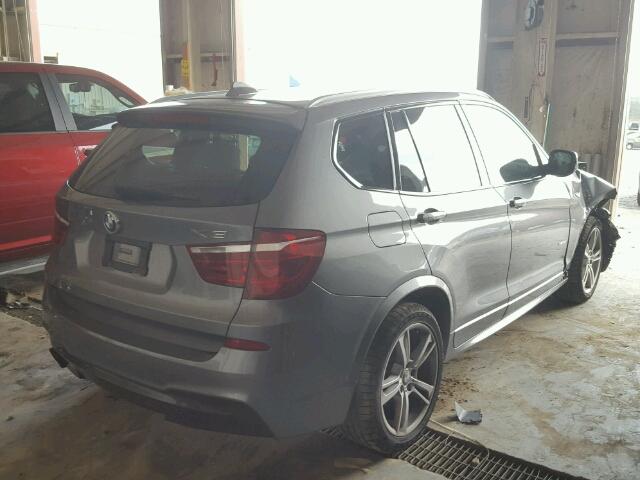 5UXWX7C55E0E78123 - 2014 BMW X3 SILVER photo 4