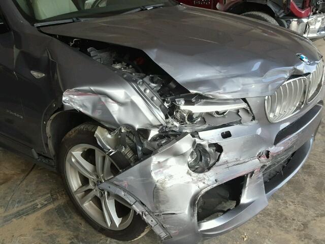 5UXWX7C55E0E78123 - 2014 BMW X3 SILVER photo 9