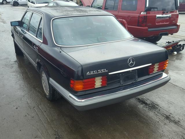 WDBCA35DXGA251828 - 1986 MERCEDES-BENZ 420 SEL BLACK photo 3