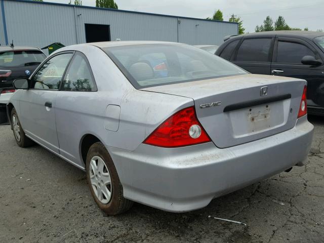 1HGEM22185L067108 - 2005 HONDA CIVIC DX V Արծաթագույն լուսանկար 3