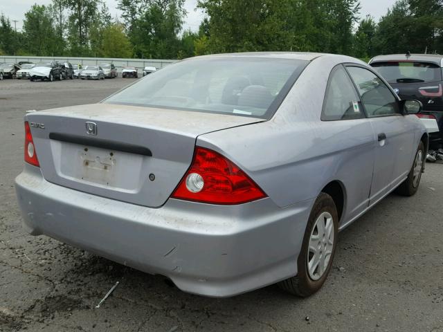 1HGEM22185L067108 - 2005 HONDA CIVIC DX V Արծաթագույն լուսանկար 4